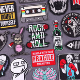 Bügelaufkleber - Weinflasche